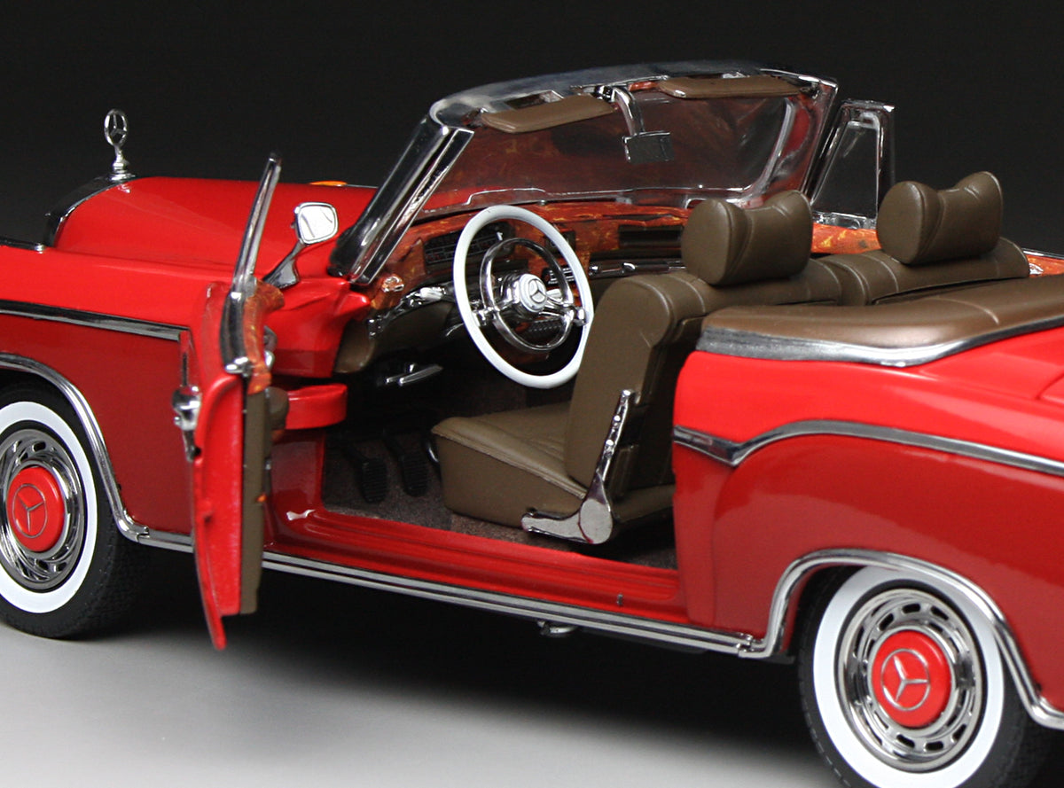 ミニカー　1/18 MB 220 SE カブリオレ 1960(レッド×ダークレッド) [3594] SunStar/サンスター MB 220 SE カブリオレ 1960 レッド/ダークレッド