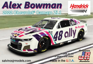 1:24 Alex Bowman 2022 Chevrolet Camaro ZL1 - Salvinos Jr Models