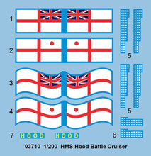 Load image into Gallery viewer, 1:200 HMS Hood Battle Cruiser