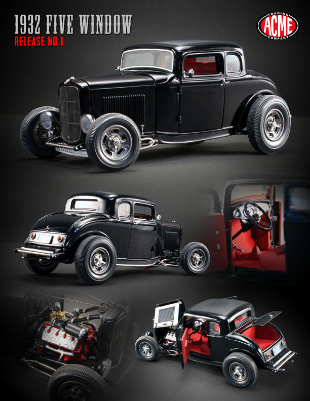 1:18 Scale 1932 Five Window Coupe