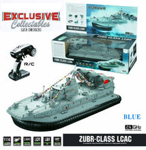 Load image into Gallery viewer, 1:110 2.4 GHz "ZUBR" Class Amphibious Hovercraft BLUE