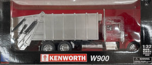 1:32 W900 Kenworth Garbage Truck Red & Silver