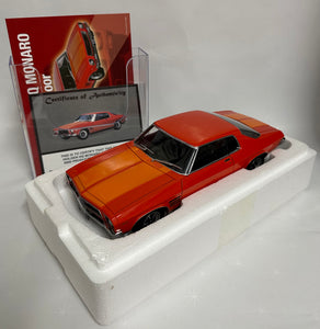 1:18 HQ GTS Monaro Tangerine with Lone O'Ranger Stripes