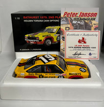 Load image into Gallery viewer, 1:18 Bathurst 1979 - 2nd Place Peter Janson and Larry Perkins Holden A9X Torana 2dr
