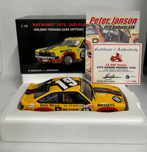 1:18 Bathurst 1979 - 2nd Place Peter Janson and Larry Perkins Holden A9X Torana 2dr