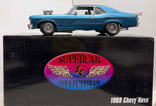 Load image into Gallery viewer, 1:18 1969 Chevy Nova - Blue - Supercar Collectibles
