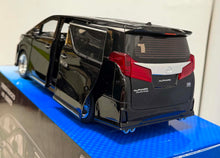 Load image into Gallery viewer, 1:18 Alphard MPV with lights - Black
