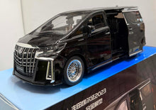 Load image into Gallery viewer, 1:18 Alphard MPV with lights - Black
