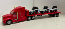 Load image into Gallery viewer, Ford Prime Mover with Three Bobcats on Back - Red - NO BOX
