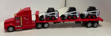 Load image into Gallery viewer, Ford Prime Mover with Three Bobcats on Back - Red - NO BOX
