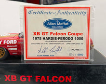 Load image into Gallery viewer, 1:18 1975 - XB GT Falcon Coupe - Hardie-Ferodo 1000 - Signed COA by Allan Moffat
