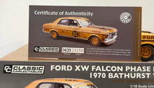 Load image into Gallery viewer, 1:18 1970 - Ford XW Falcon Phase II GT-HO Bathurst Winner - with COA
