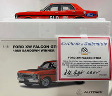 Load image into Gallery viewer, 1:18 1969 - Ford XW Falcon GTHO - Sandown Winner - Signed COA by Allan Moffat
