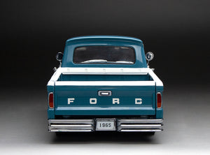 1:18 1965 Ford F-100 Custom Cab Pickup – Marlin Blue/White