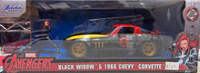 Load image into Gallery viewer, `1:24 Jada - Black Widow &amp; 1965 Chevy Corvette
