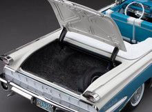 Load image into Gallery viewer, 1:18 1959 Oldsmobile “98” Open Convertible – Aqua Mist Metallic/ Polaris White
