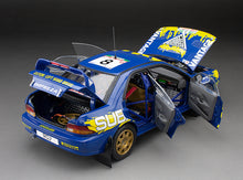 Load image into Gallery viewer, 1:18 Subaru Impreza 555 – #8 P.Bourne/C.Vincent – Rally of New Zealand 1997
