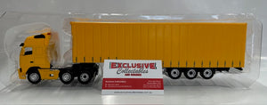 1:50 Volvo Prime mover & Curtain Side Trailer (Yellow)