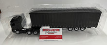 Load image into Gallery viewer, 1:50 Volvo Prime mover &amp; Curtain Side Trailer (Black)
