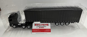 1:50 Volvo Prime mover & Curtain Side Trailer (Black)