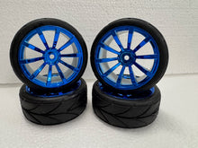 Load image into Gallery viewer, Set of 4 Road Wheels &amp; Tyres for 1:10 Scale RC Cars
