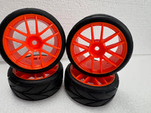 Load image into Gallery viewer, Set of 4 Road Wheels &amp; Tyres for 1:10 Scale RC Cars
