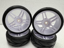 Load image into Gallery viewer, Set of 4 Road Wheels &amp; Tyres for 1:10 Scale RC Cars
