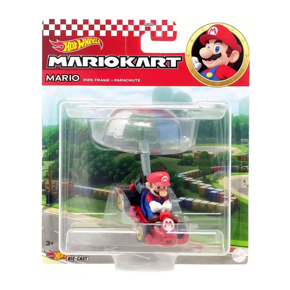 Mario Kart Pipe frame Parachute - Mario - Hot Wheels