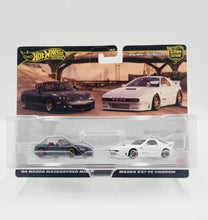 Load image into Gallery viewer, Hot Wheels Premium - &#39;04 Mazda Mazdaspeed Miata &amp; Mazda RX-7 FC Pandem
