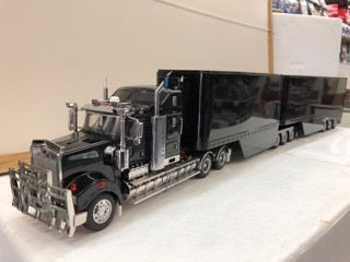 1:32 Kenworth T909 + A & B Trailers (Black) – Exclusive