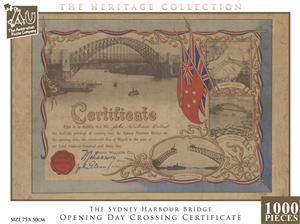 Opening Day Crossing Certificate - 1000pc Sydney Harbour Bridge