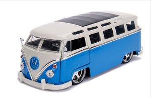 1:24 BigTime Kustoms - 1962 Volkswagen Bus - Blue