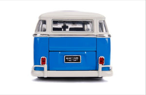 1:24 BigTime Kustoms - 1962 Volkswagen Bus - Blue