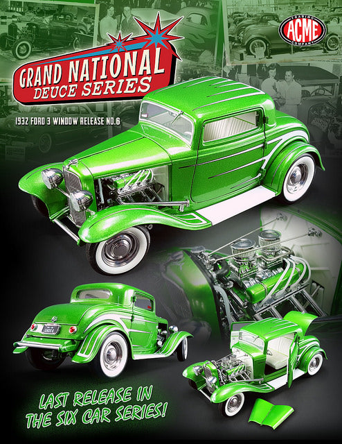 1:18 scale Grand National Deuce Series No 6- Green