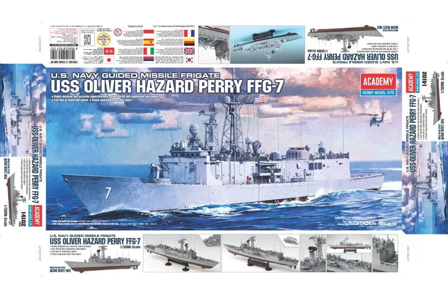 1:350 U.S Navy Guided Missile Frigate - USS Oliver Hazard Perry FFG-7