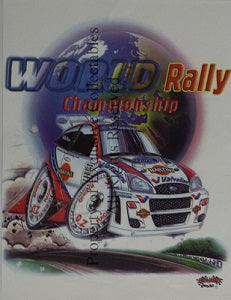 Cartoon World Rally Championship Mitsubishi Tommi A3 Poster
