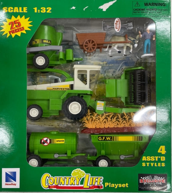 1:32 Country Life 25 Piece Playset (Harvesters)