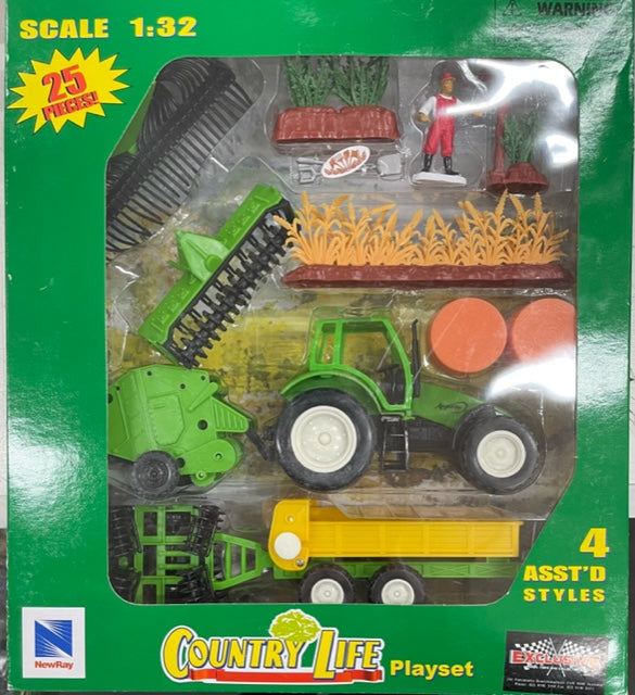 1:32 Country Life 25 Piece Playset (Wheat Farm)