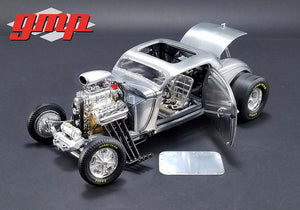 1:18 1934 Blown Altered Coupe - Raw Steel