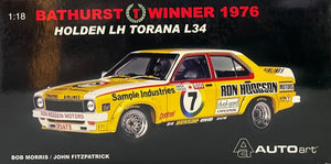 1:18 Holden L34 Torana 1976 Bathurst Winner Bob Morris - John Fitzpatrick Autoart