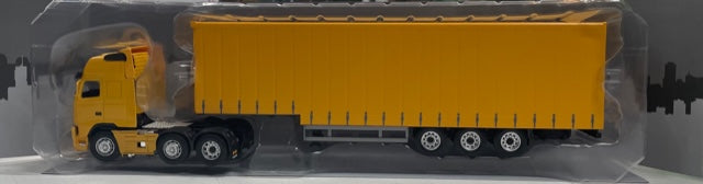 1:50 Volvo Prime mover & Curtain Side Trailer (Yellow)