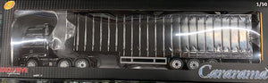 1:50 Volvo Prime mover & Curtain Side Trailer (Black)