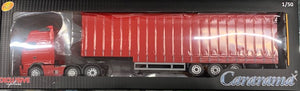 1:50 Volvo Prime mover & Curtain Side Trailer (Red)