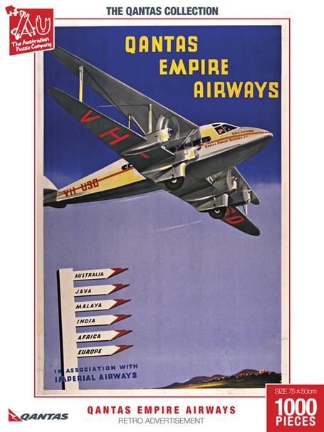 Qantas Empire Airways Retro Advertisement -  Puzzle - Puzzle -The Qantas Collection - 1000pc