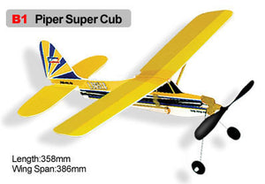 Rubber Band Powered Planes Piper Super Club Model