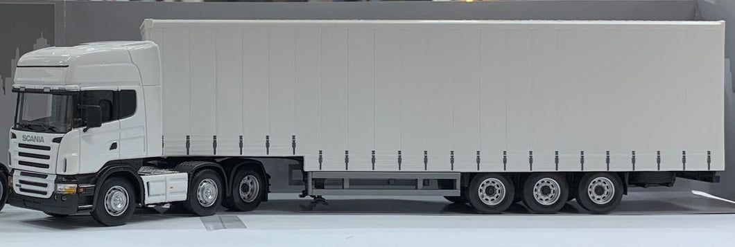 1:50 Scania Prime Mover & Dropdeck Curtain Side Trailer