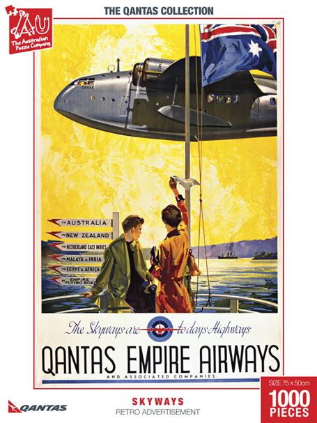 Skyways Retro Advertisement - Puzzle - Puzzle -The Qantas Collection - 1000pc