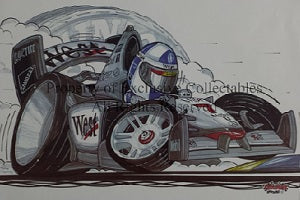 Cartoon Formula 1 David Coulthard West McLaren #7 A3 Poster