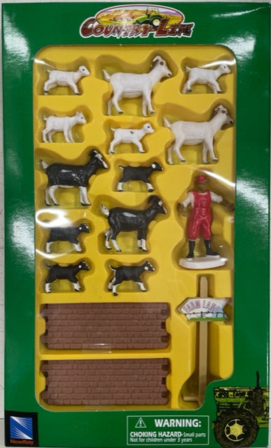 1:32 Country Life Farm Accessory Set (Goats black and white)