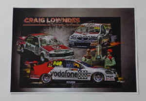 Craig Lowndes "In The Kings Footsteps" A3 Poster